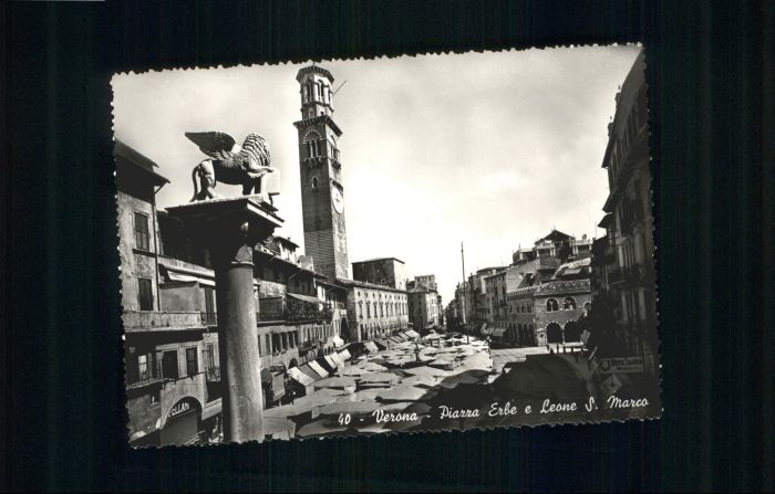 Verona Veneto Verona Piazza Erbe Leone S Marco