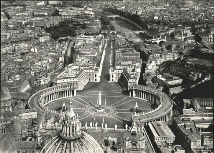 Rom Roma Roma Piazza Basilica S Pietro Fliegeraufnahme