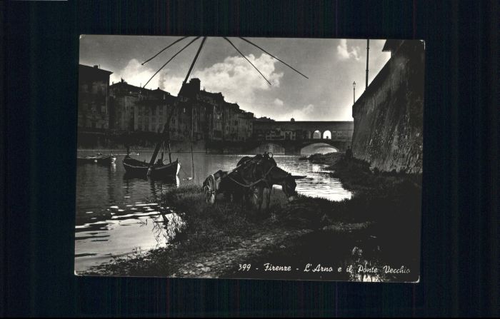 Firenze Florenz Firenze Ponte Vecchio Boot Esel