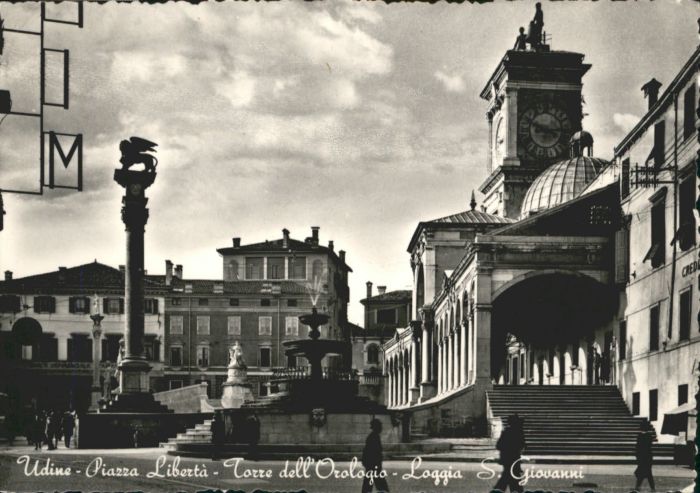 Udine Piazza Liberta Torre dell Orologio Loggia S Giovanni