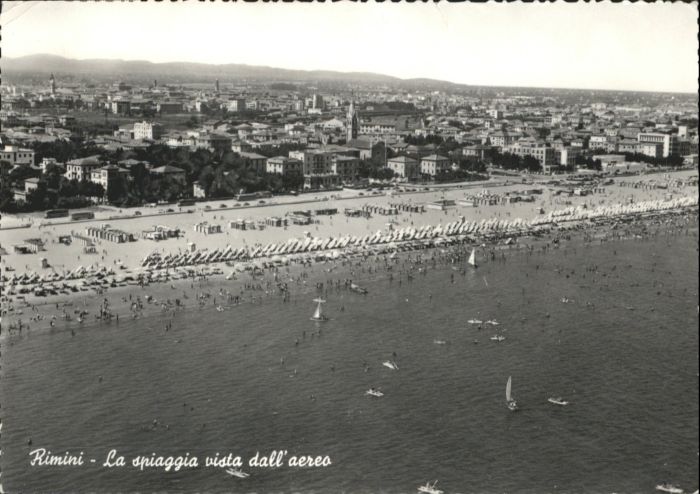 Rimini Spiaggia vista dall Aereo Fliegeraufnahme