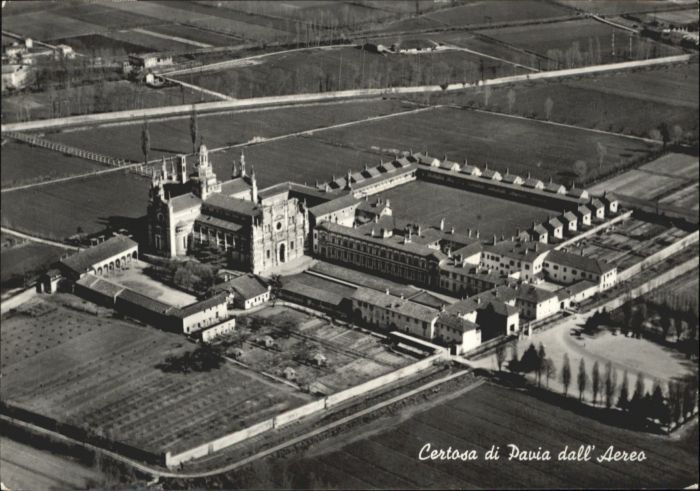 Certosa di Pavia Veduta Aerea