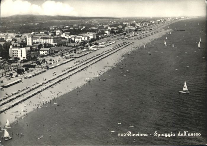 Riccione Fliegeraufnahme Spiaggia dall aereo