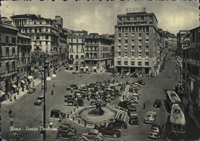 Rom Roma Roma Piazza Barberini Kutsche Strassenbahn