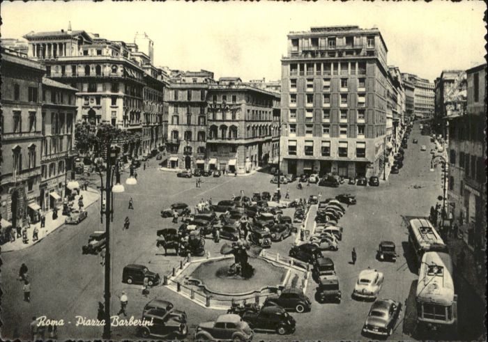 Rom Roma Roma Piazza Barberini Kutsche Strassenbahn