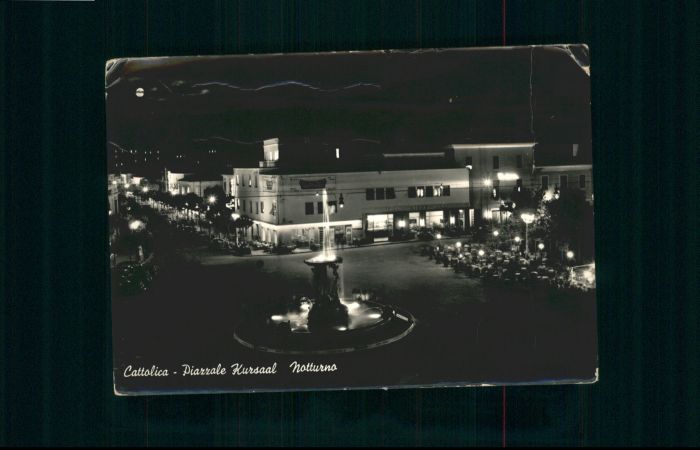 Cattolica Rimini Cattolica Piazzale Kursaal Brunnen Notturno
