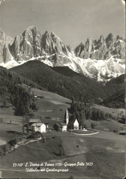 St Peter Ahrntal San_Pietro Funes Gruppo Odle Villnöss G