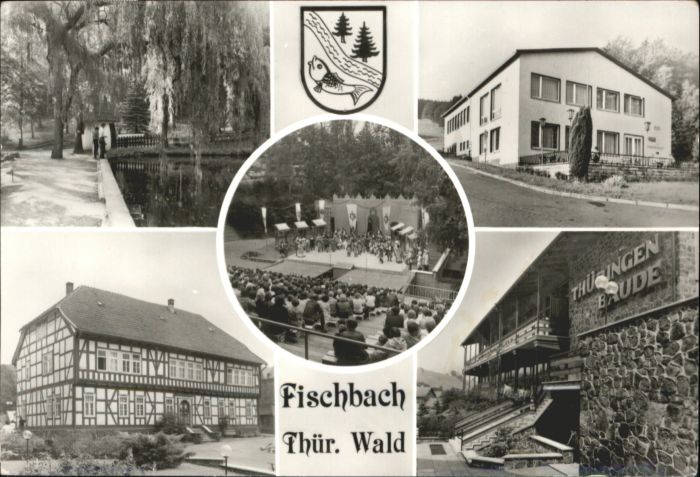 Fischbach [?] Thueringer WaldBergbuehne Wappen x
