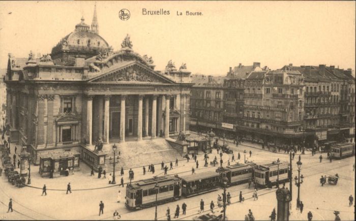 Bruxelles Bruessel Strassenbahn Bourse