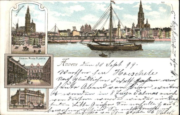 Anvers Antwerpen Anvers Cathedrale Musee Plantin Litho