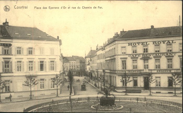 Courtrai KORTRIJK Flandre Belgie Courtrai Place Eperons d_Or Rue Chemin