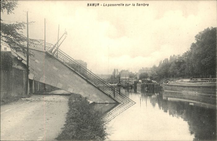 Namur Wallonie Namur Passerelle Sambre Zerstörung Brüc