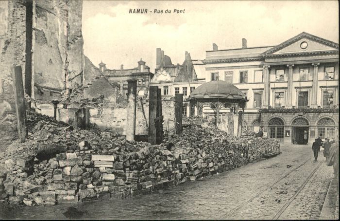 Namur Wallonie Namur Rue Pont Zerstörung