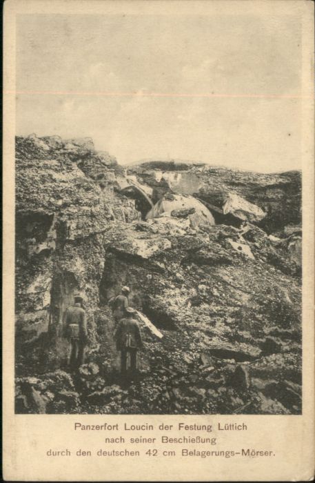 Luettich Lüttich Panzerfort Loucin Zerstörung *