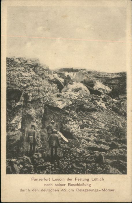 Luettich Lüttich Panzerfort Loucin Zerstörung *