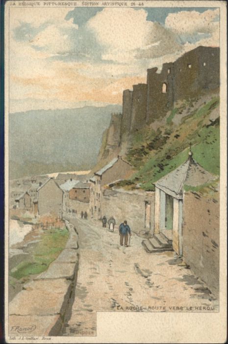 La Roche-en-Ardenne La_Roche Route Herou Künstler F. Ranot