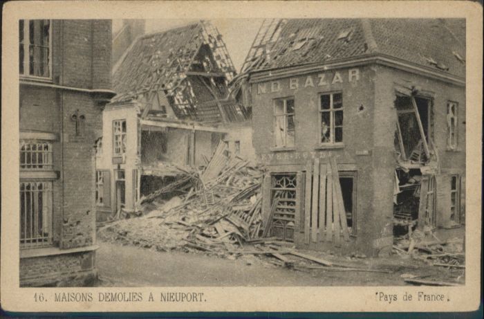 NIEUPORT Nieuwpoort West-Vlaanderen Belgie Nieuport Maison Demolies Zerstoerung