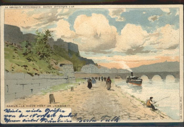 Namur Wallonie Namur Pont Jambes Künstler F. Ranot