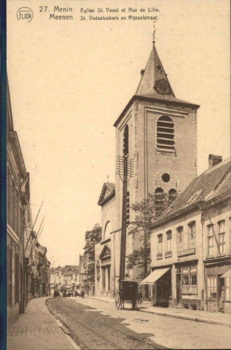 Menin Meenen Eglise St. Vaast Rue Lille St. V