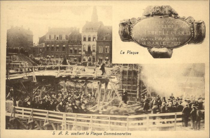 Liege Luettich Liege Exposition Plaque Prince Leopold