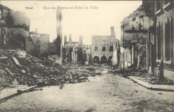 Vise Rue Perron Hotel de Ville Zerstörung