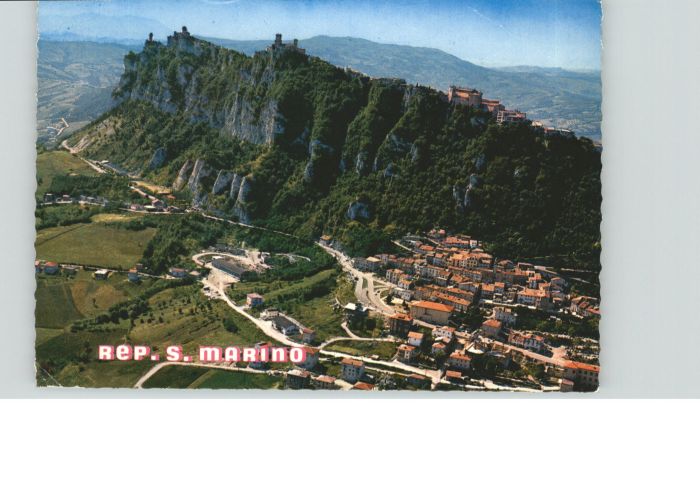 San Marino Monte Titano Fliegeraufnahme