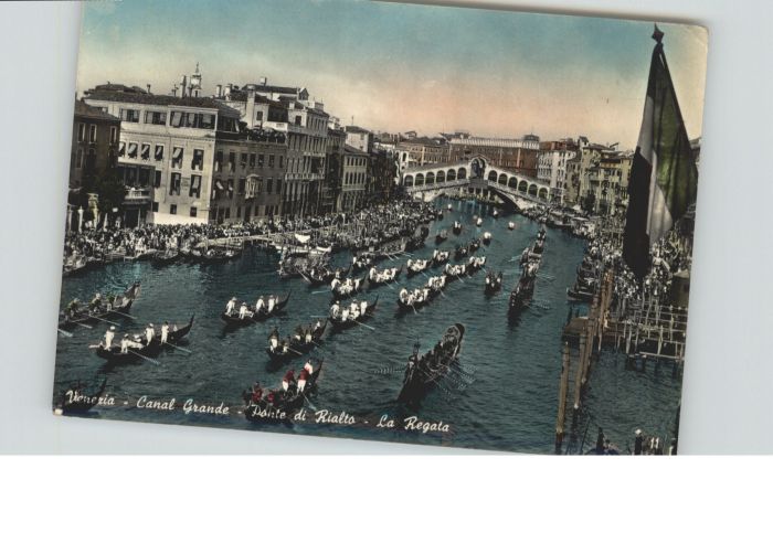 Venezia Venedig Venezia Canal Grande Ponte Rialto Regata
