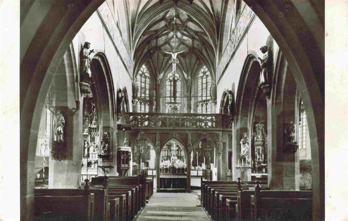 Kiedrich Pfarrkirche Zum heiligen Dionysius und Valentinus Innenansicht