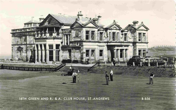 St Andrews Fife Clackmannanshire Scotland UK 18th Green and R.A. Club House