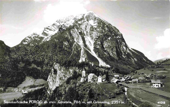 Puergg-Trautenfels Steiermark AT Panorama Blick gegen Grimming Sommerfrische
