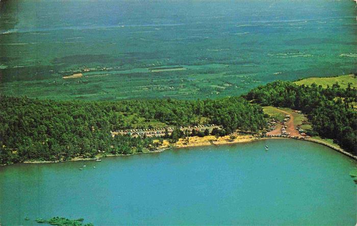 North Lake Wisconsin USA North Lake Campsite panoramic view of Hudson Valley aer
