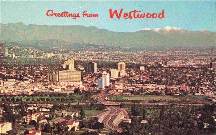 Westwood California USA Panorama aerial view