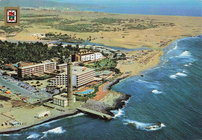 Maspalomas Gran Canaria ES Faro y Dunas Fliegeraufnahme