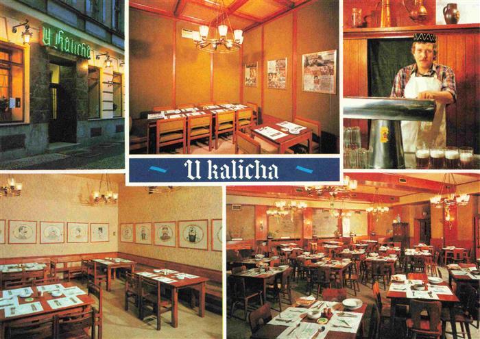 PRAHA Prag Prahy Prague Restaurace U Kalicha Gastraeume Theke