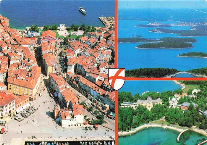 Rovinj Rovigno Istrien Croatia Stari dio grada Fliegeraufnahmen