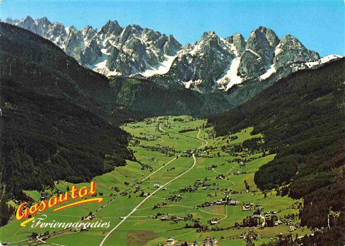 Gosau Salzkammergut Oberoesterreich AT mit Gosautal und Gosaukamm