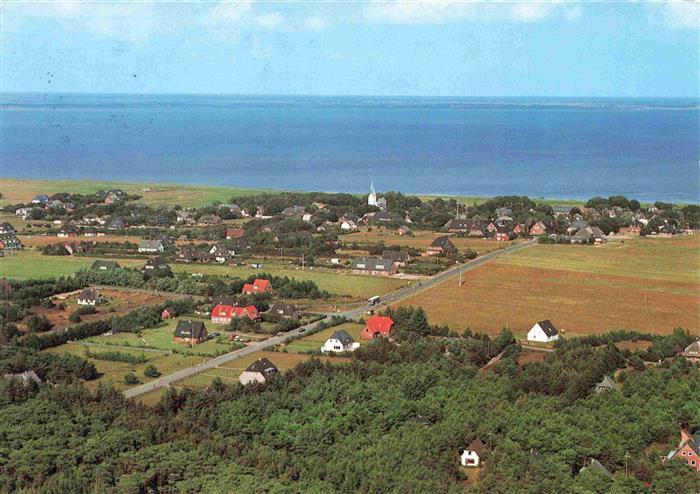 Amrum Insel Nebel Nordfriesland Fliegeraufnahme von Nebel