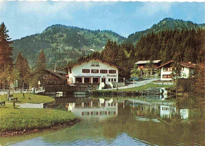 Spitzingsee Schliersee Wurzhuette mit Stolzenberg