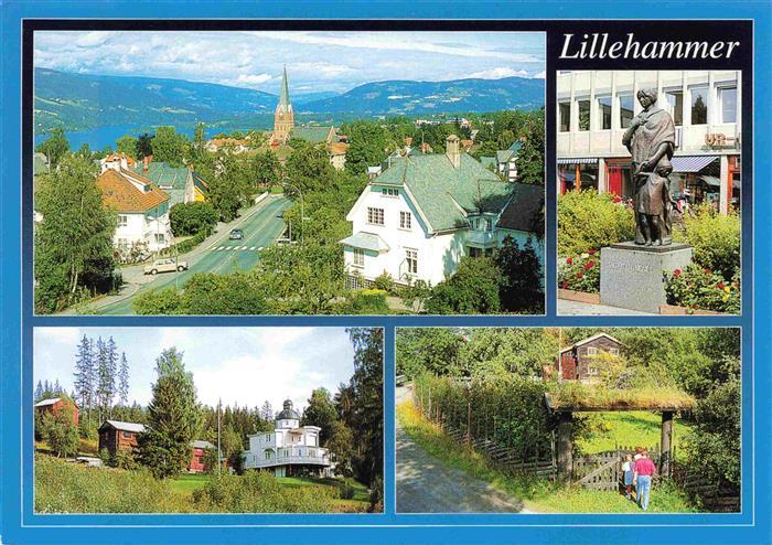 Lillehammer Norge Ortspartie Park Statue