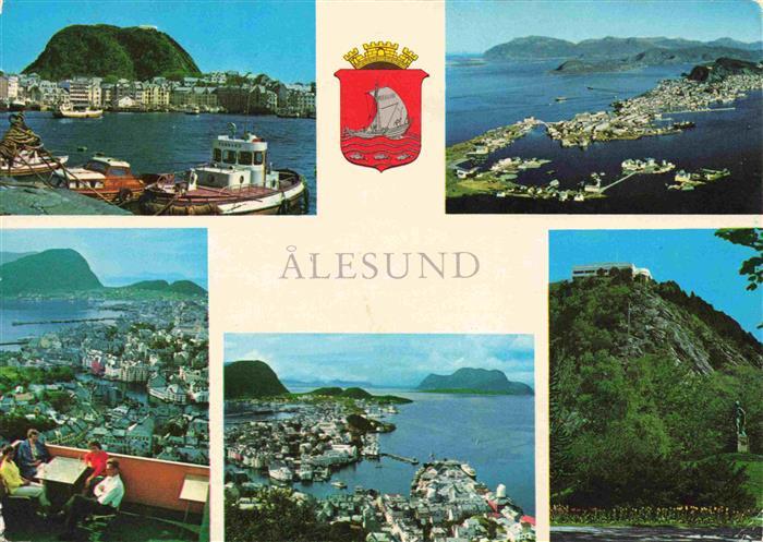 Alesund Teilansichten Fliegeraufnahmen