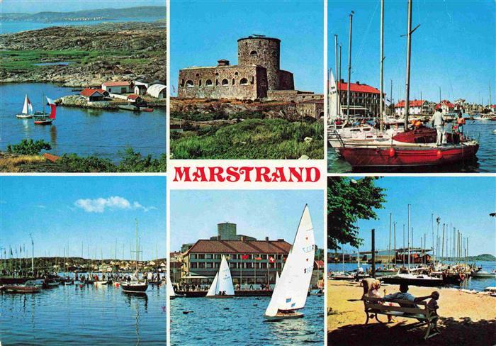 Marstrand Sweden Teilansichten Hafen Ruine