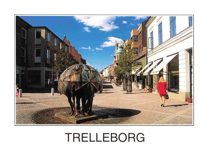 Trelleborg Sweden Skulptoer Fred Aberg Fussgaengerzone