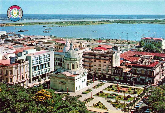 Asuncion  Paraguay Plaza de la Independencia y al fondo la Bahía Unabhaengigskei