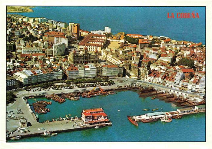 La Coruna ES Vista aérea del puerto Hafen