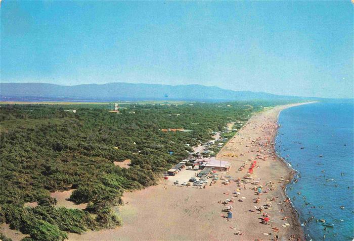 Marina di Bibbona Livorno IT La spiaggia veduta aerea