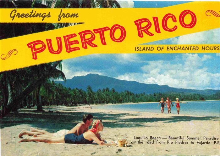 PUERTO RICO State of Luquillo Beach Rio Piedras to Fajardo