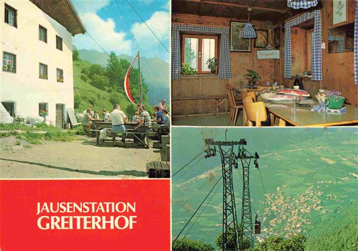 Nassereith Tirol AT Jausenstation Greiterhof Gaststube Freiterrasse Luftseilbahn