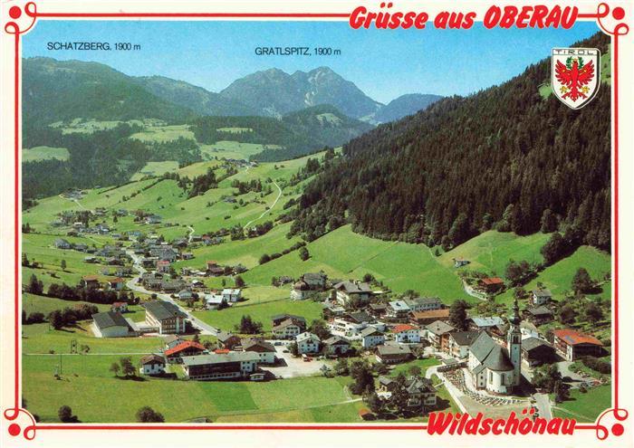 Oberau  Wildschoenau Tirol AT Fliegeraufnahme mit Schatzberg und Gratlspitz