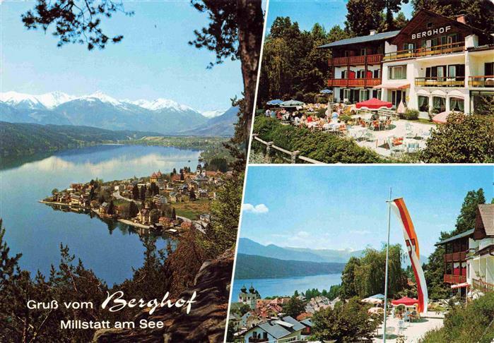 Millstatt Millstaettersee Kaernten AT Panorama Hotel Berghof Terrasse