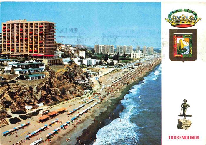 Torremolinos ES Playa de La Rocca Fliegeraufnahme